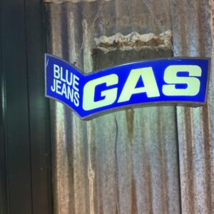 Blue Jeans Gas Light Up Sign