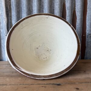 Antique Stoneware Dairy Bowl