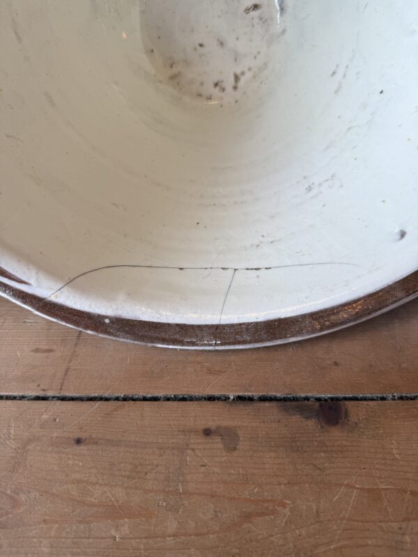 Antique Stoneware Dairy Bowl - Image 4