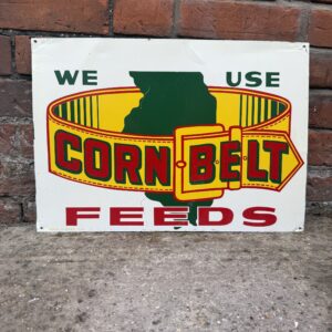 Vintage “Corn Belt Feeds” Metal Advertising Sign