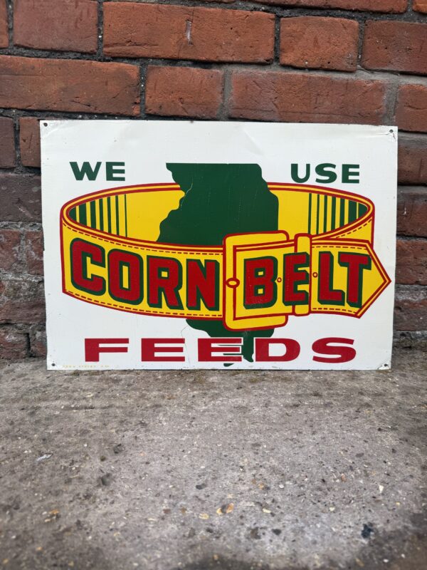 Vintage “Corn Belt Feeds” Metal Advertising Sign