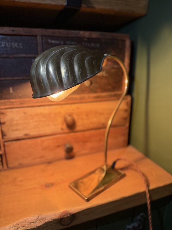 Vintage Brass Clam Shell Lamp - Image 2
