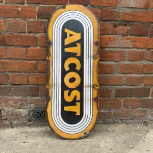 Vintage ATCOST Enamel Sign