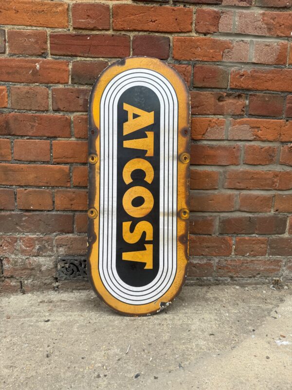 Vintage ATCOST Enamel Sign