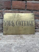 A vintage solid brass “YORK COTTAGE”