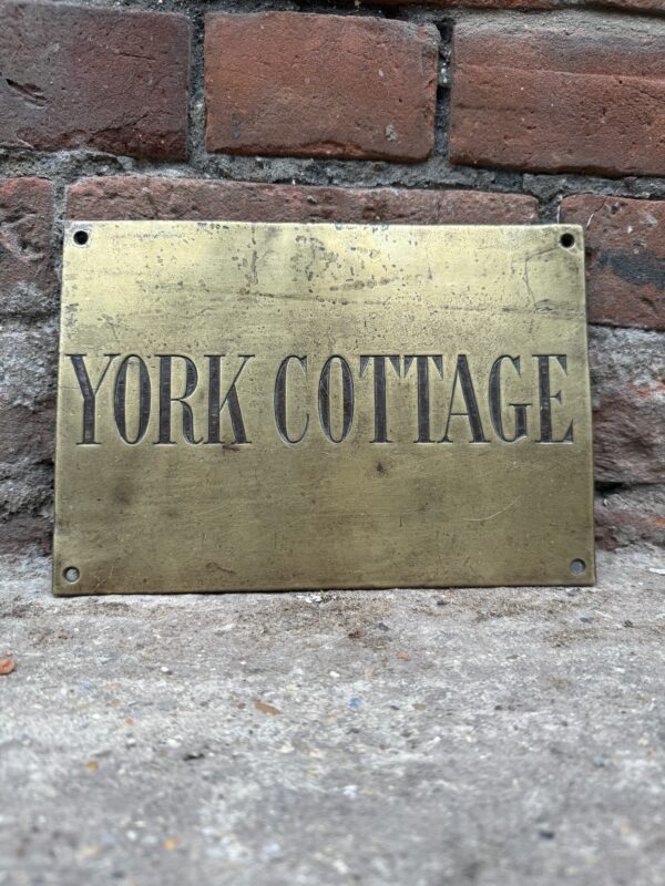 A vintage solid brass “YORK COTTAGE”