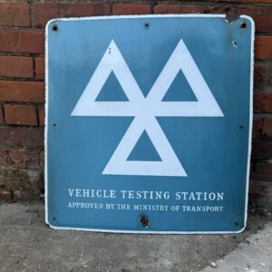 Vintage MOT Sign – 1970s/80s ooo Original
