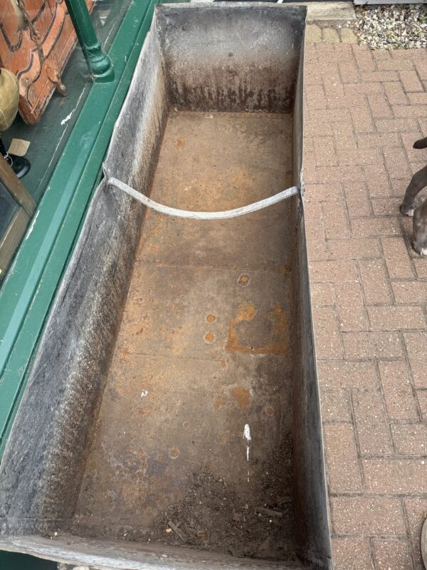 Large Riveted Galvanised Trough - Image 3