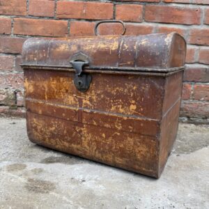 Vintage Painted Metal Chest / Trunk