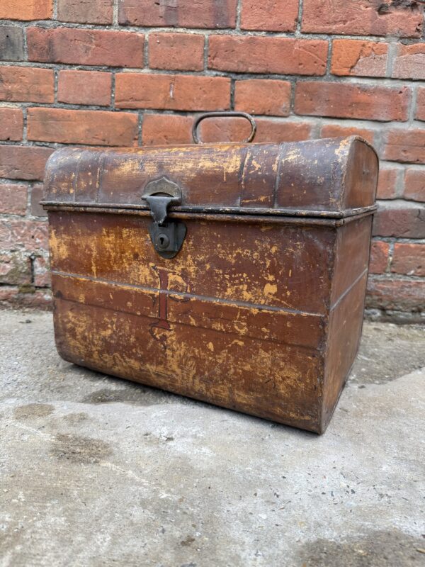 Vintage Painted Metal Chest / Trunk