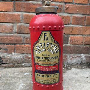 Vintage Antifyre Foam King Fire Extinguisher – 1 Gallon Type A – London W.3 – c.1940s–50s