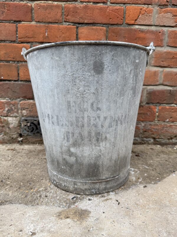 Vintage Galvanised Egg Preserving Pail - Image 3