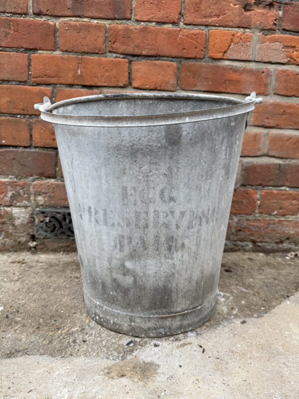 Vintage Galvanised Egg Preserving Pail