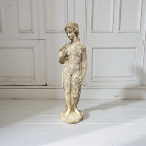 Vintage Cast Stone Garden Statue – Classical Female Figure