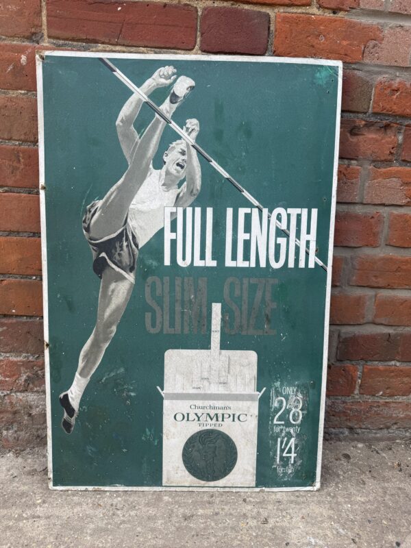 Vintage Churchman’s Olympic Cigarette Advertising Board (Card)