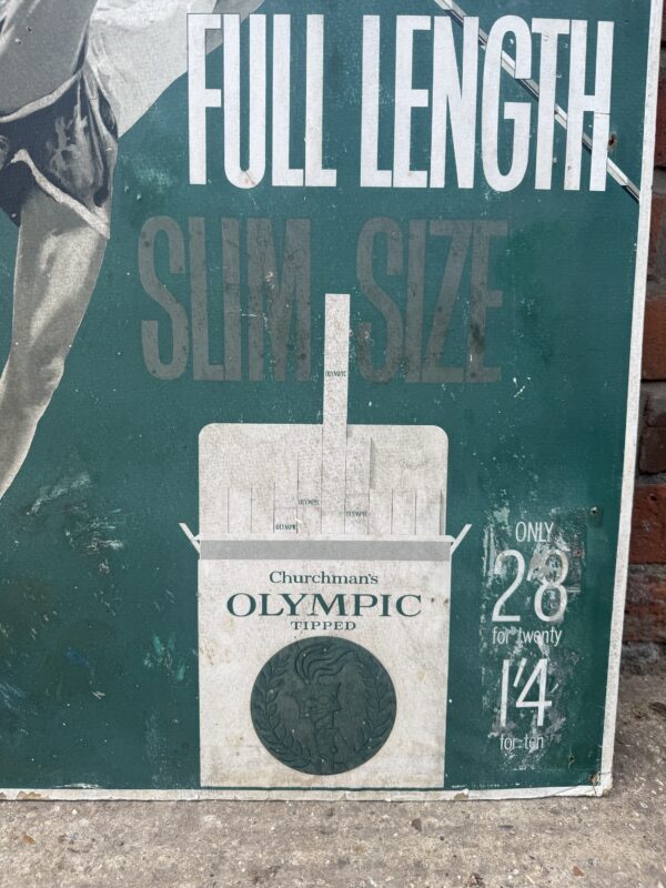 Vintage Churchman’s Olympic Cigarette Advertising Board (Card) - Image 2