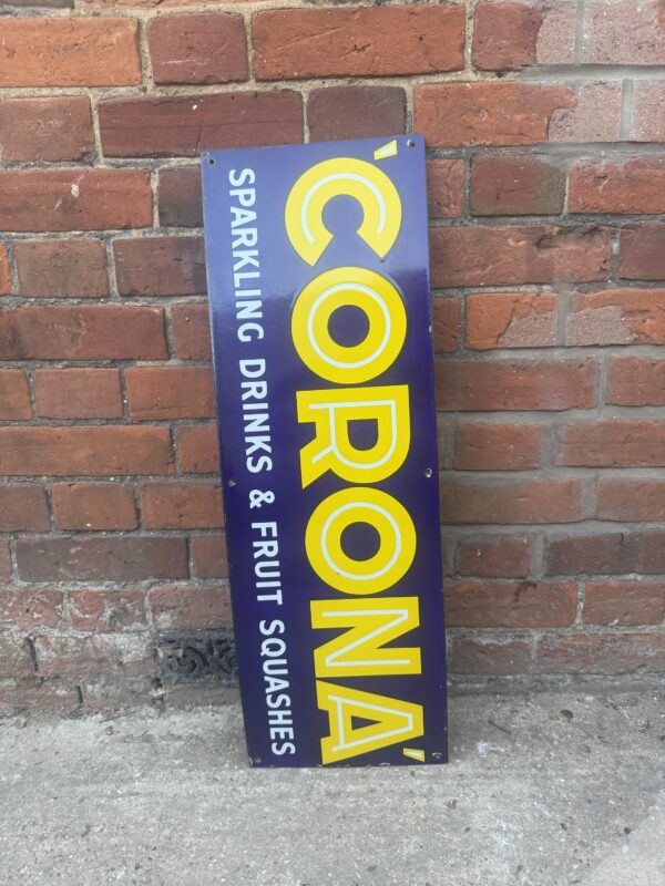 Original 1970s ‘CORONA’ Enamel Advertising Sign - Image 3