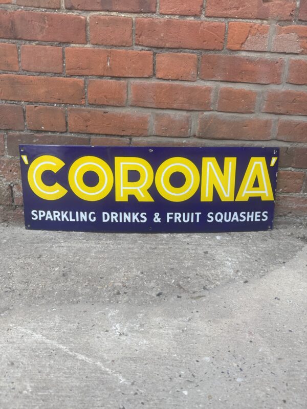 Original 1970s ‘CORONA’ Enamel Advertising Sign - Image 2