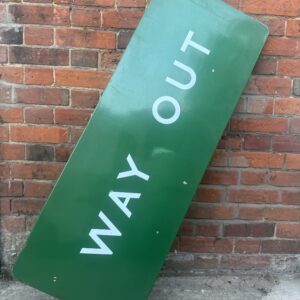 Original British Railway “WAY OUT” Enamel Sign – Southern Region, c.1950s