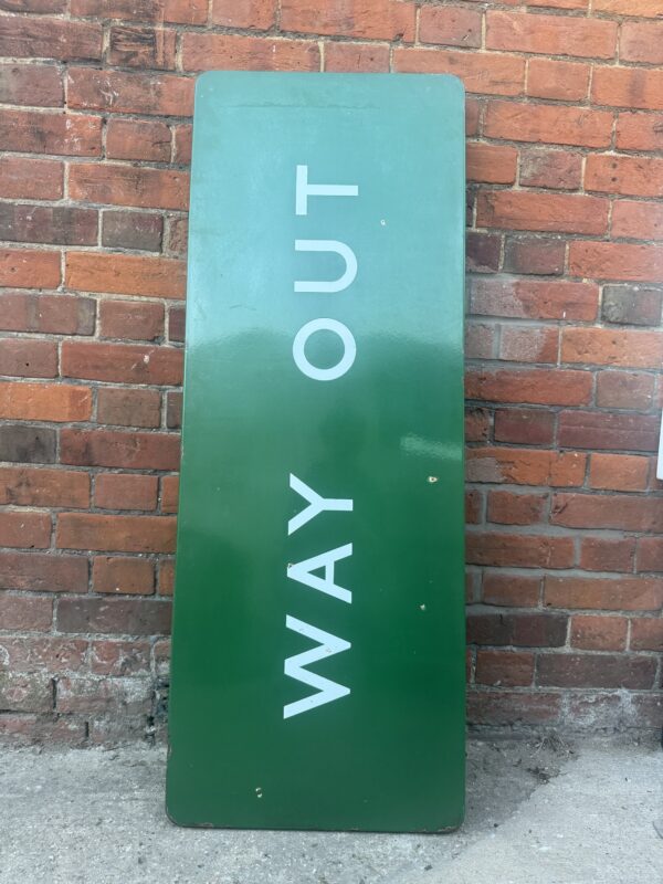 Original British Railway “WAY OUT” Enamel Sign – Southern Region, c.1950s - Image 2