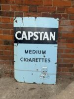 Vintage Capstan Medium Cigarettes Enamel Sign (c. 1950s)