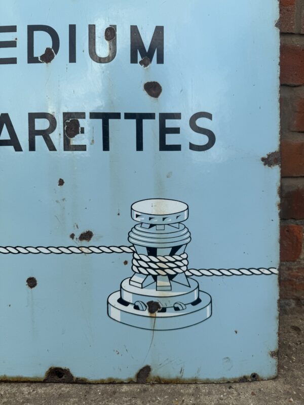 Vintage Capstan Medium Cigarettes Enamel Sign (c. 1950s) - Image 3