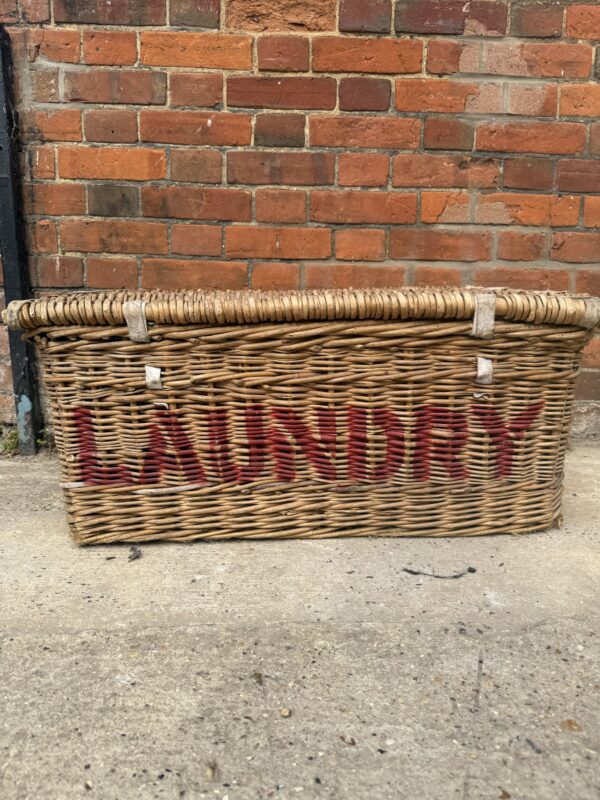 Vintage Wicker Laundry Basket – “Twyford” | Early to Mid-Century - Image 2