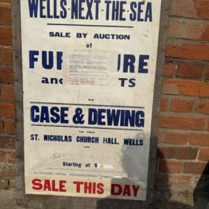 Vintage Auction Poster – Wells-next-the-Sea