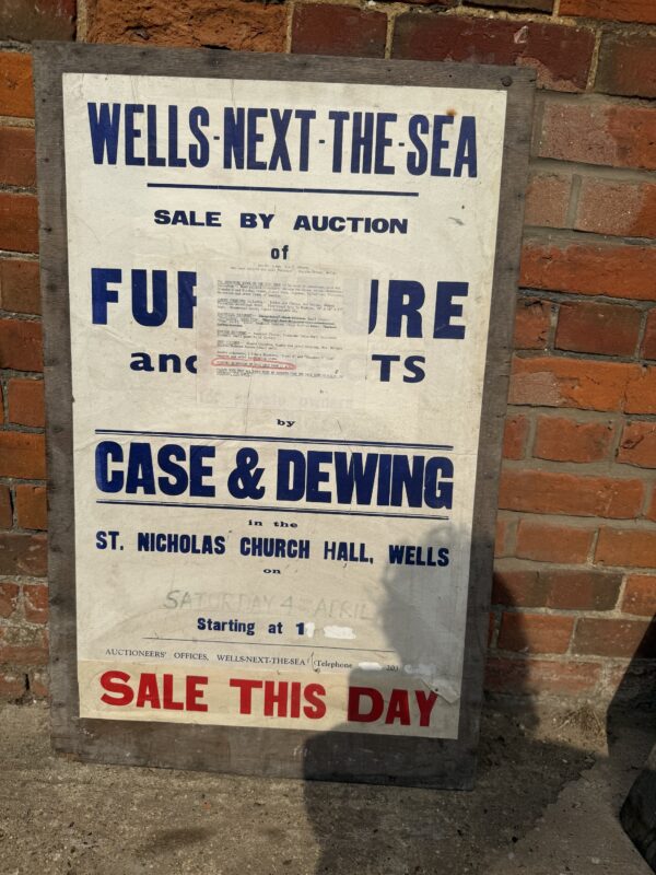 Vintage Auction Poster – Wells-next-the-Sea