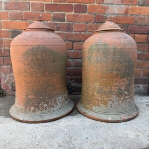 Pair of Large Whichford Pottery Terracotta Rhubarb Forcer  – 1994