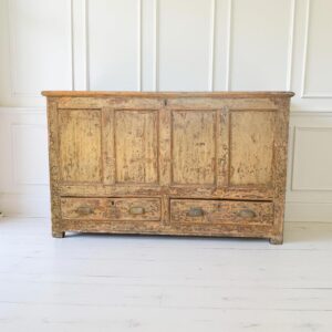 19th c. Welsh pine mule chest from Anglesey
