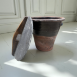Welsh Stoneware Dairy Pot with Slate Lid