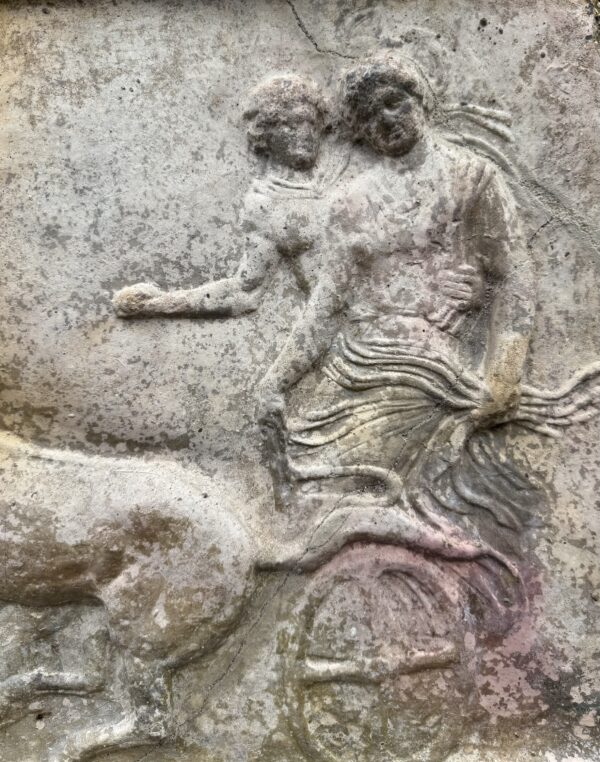Vintage Concrete Greco-Roman Relief Plaque - Image 2